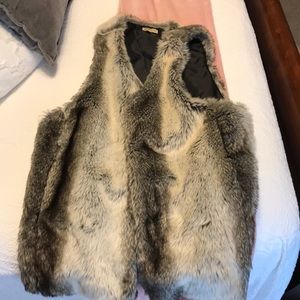 Faux fur vest
